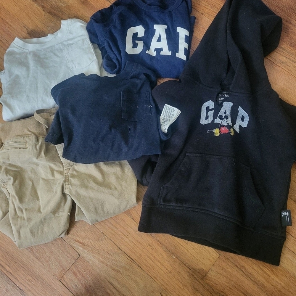GAP Kids Hoodie and T-Shirts Set - Black, Navy, White, Tan